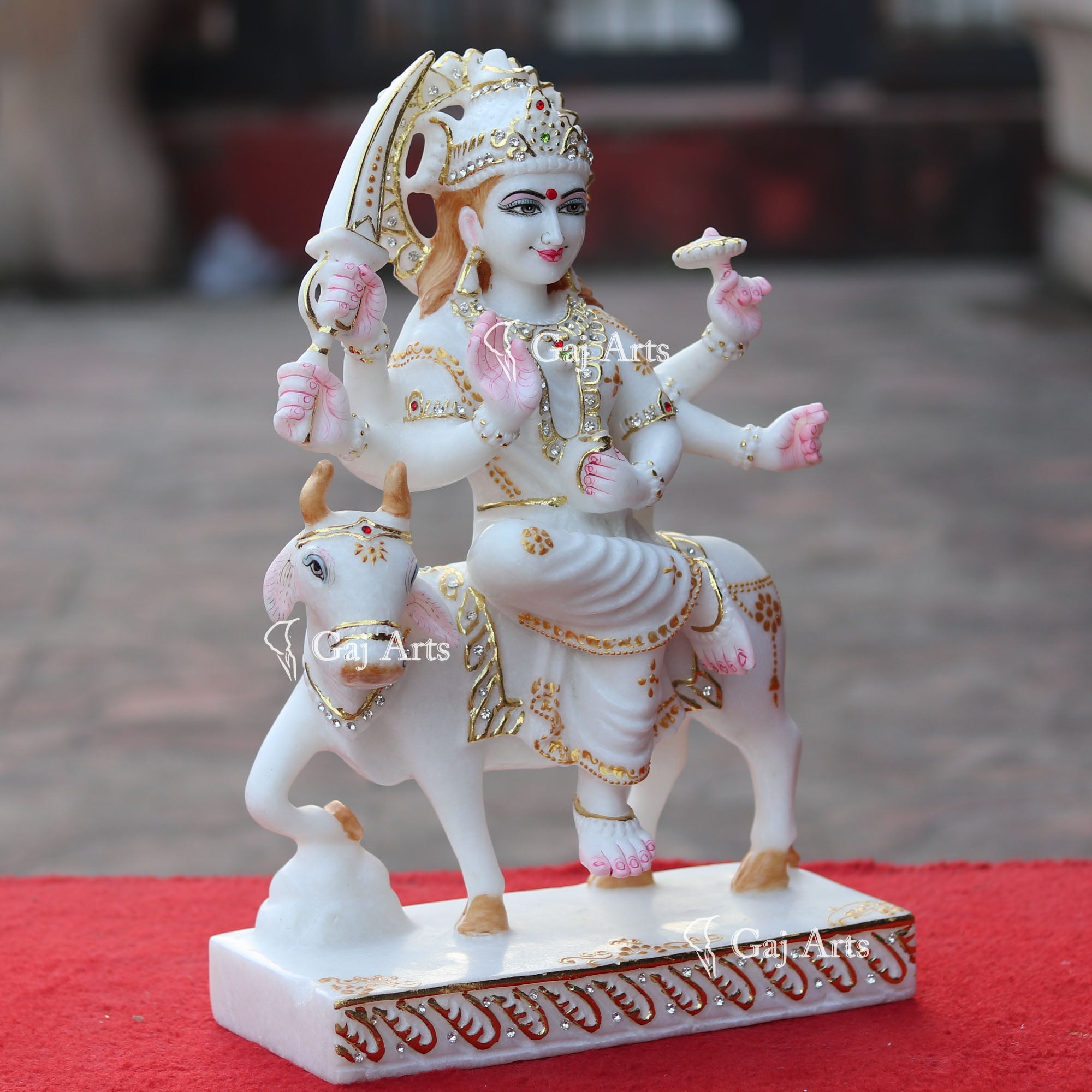 White Marble Umiya Maa Idol | 15 Inch