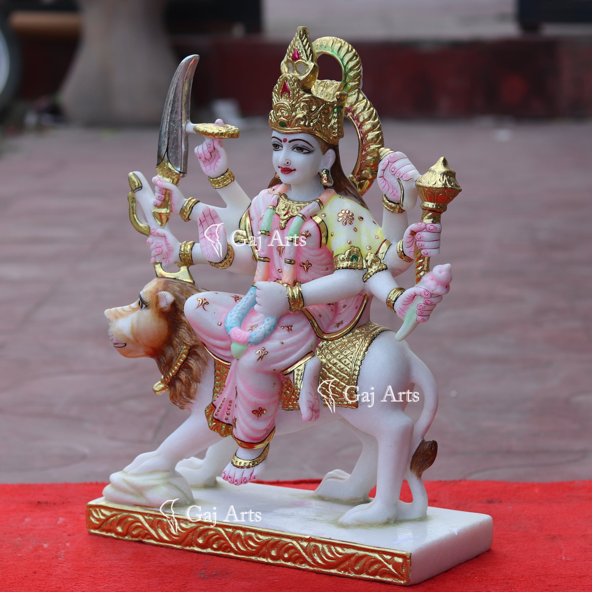 Marble Durga Mata Idol | 18 Inch