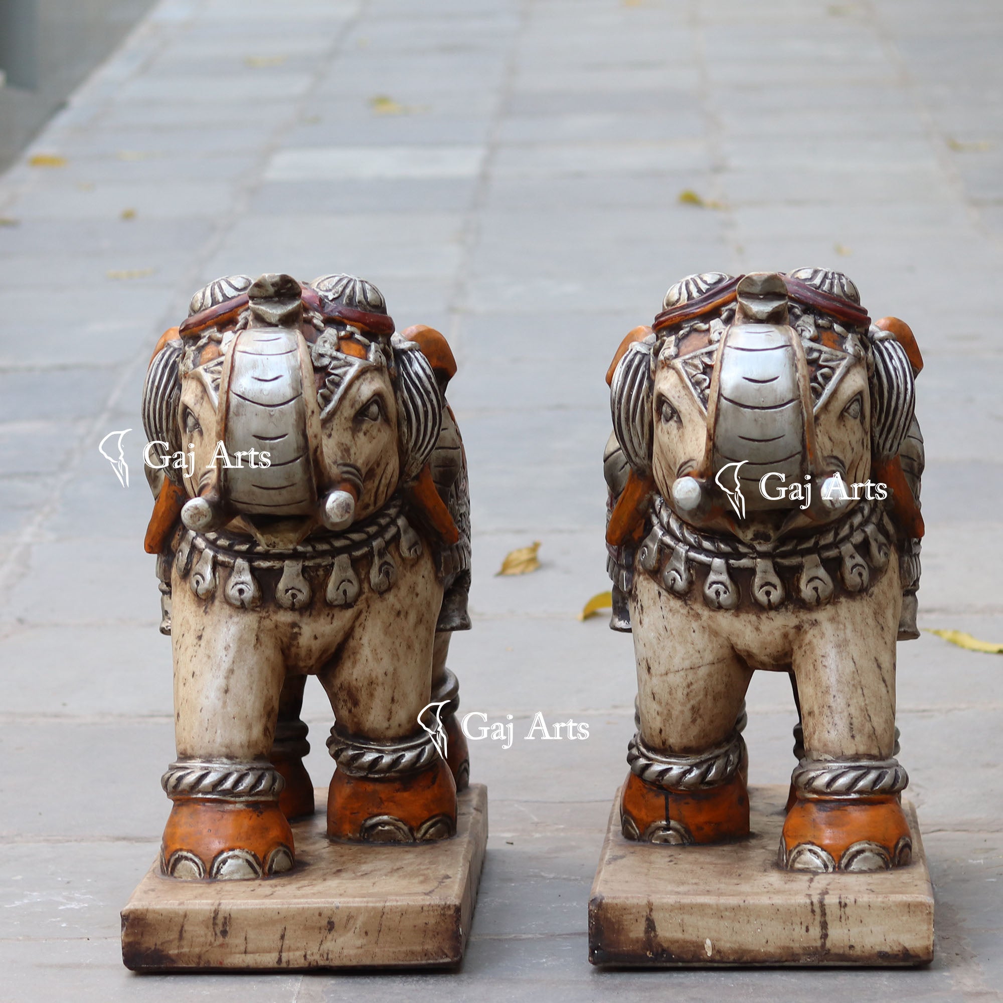 Rajnagar White Marble Elephant Statue | 24 Inch
