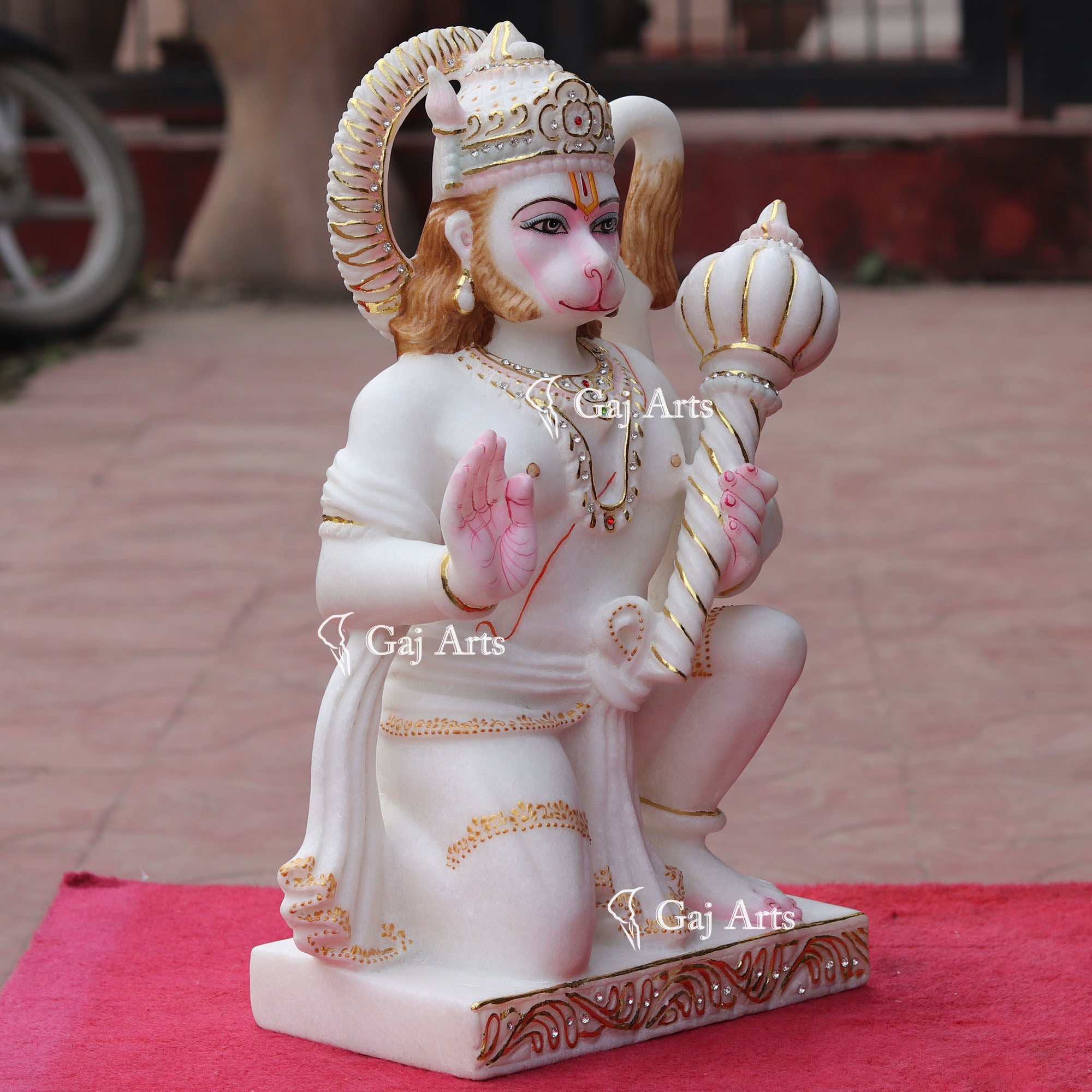 Marble Hanuman Ji Idol | 18 Inch
