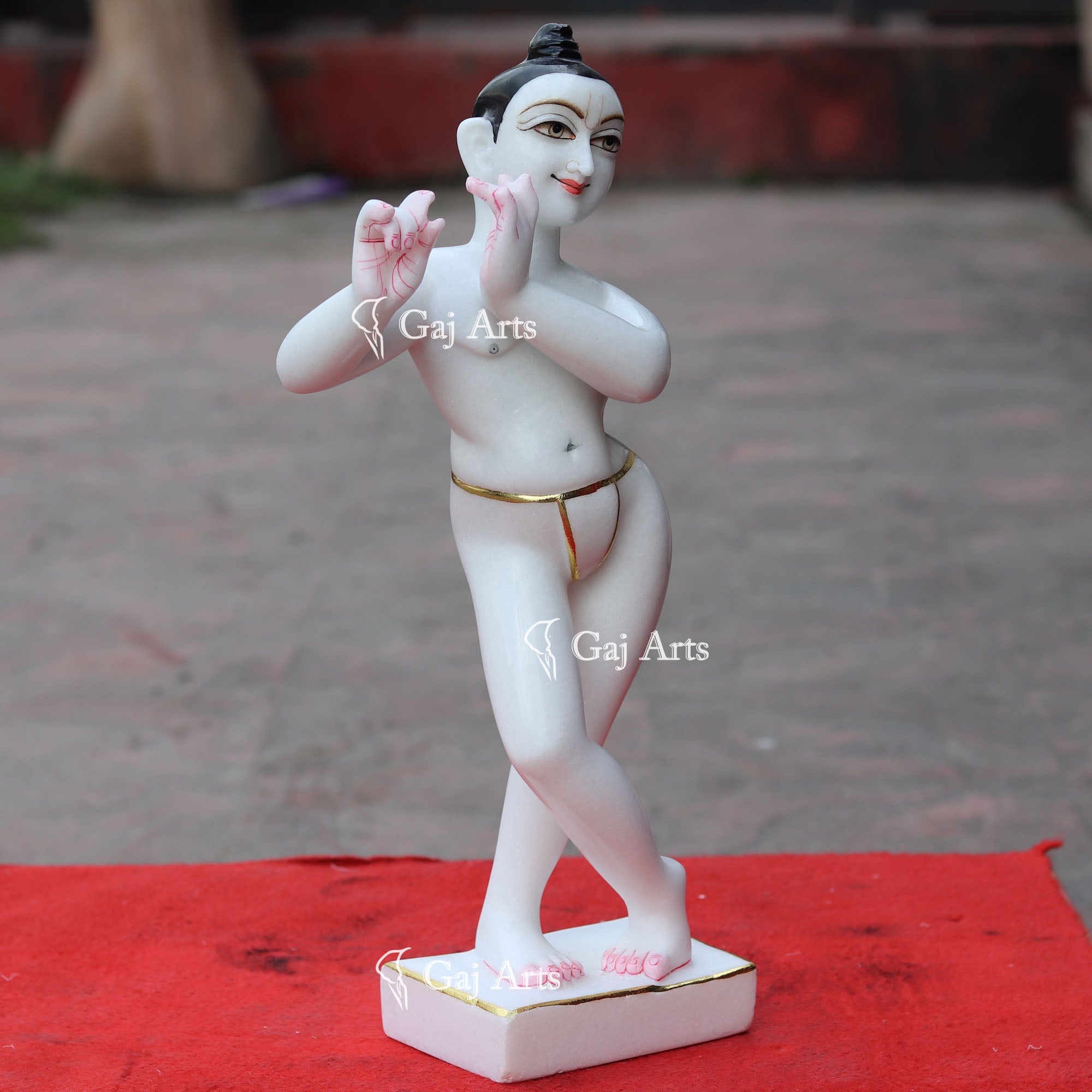 Makrana Marble Iskon Krishna Idol | 18 Inch