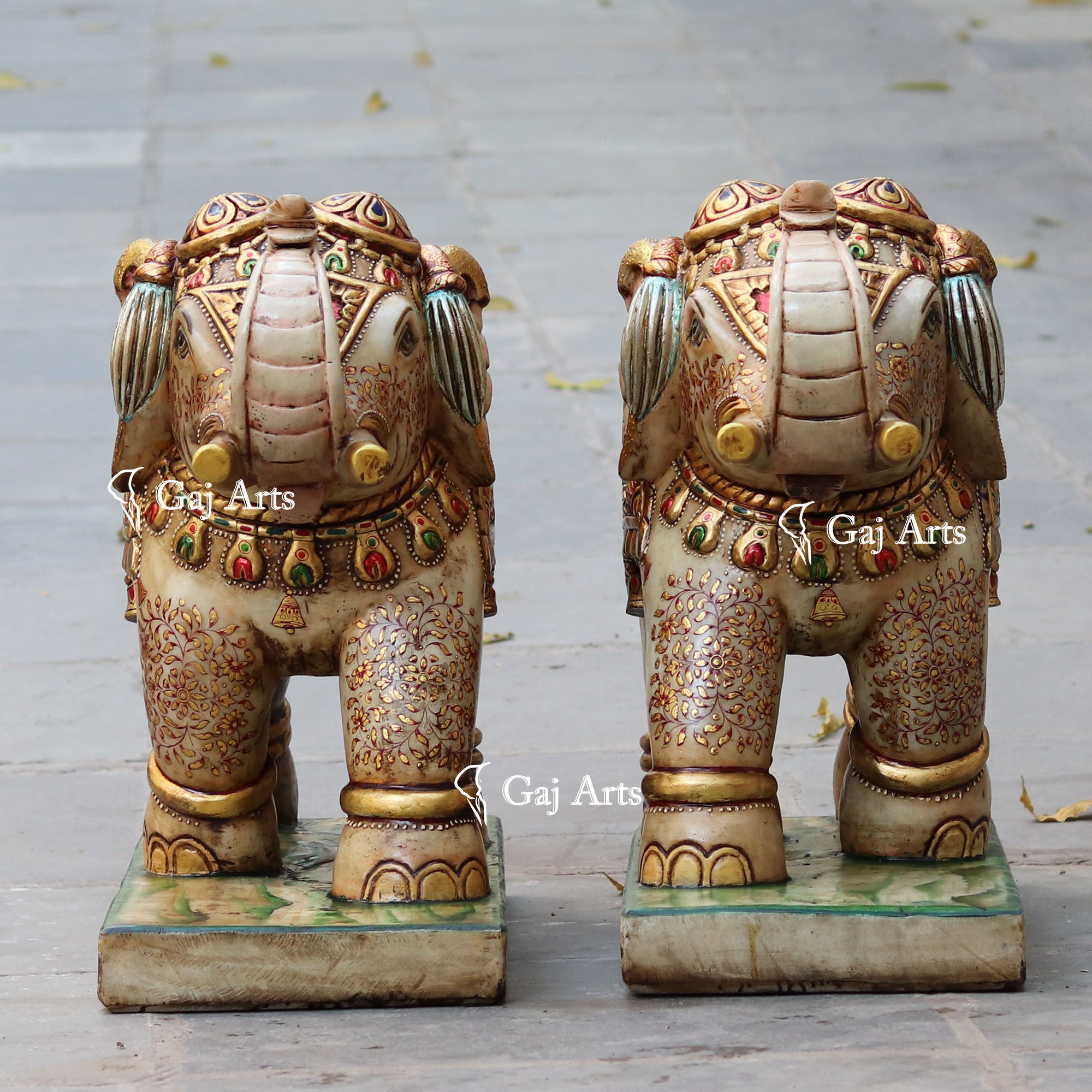 Makrana White Marble Elephant Statue | 24 Inch