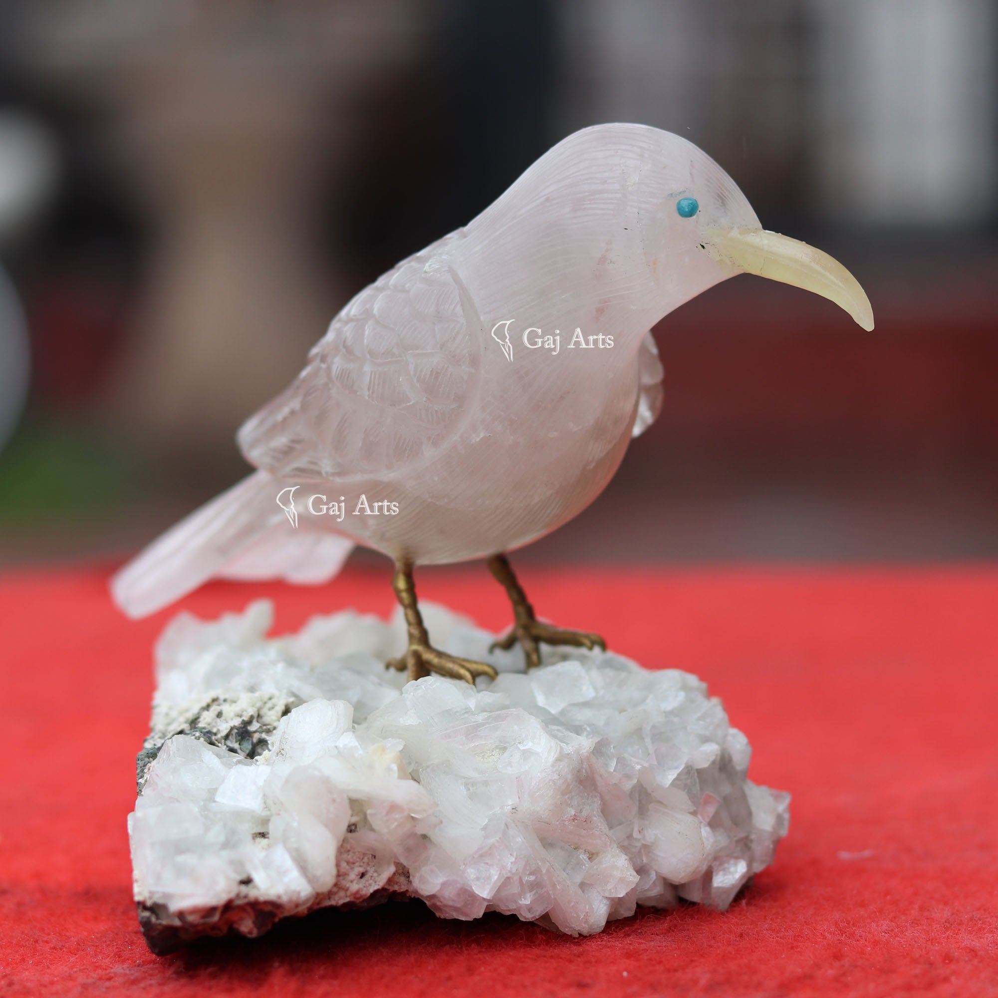White Quartz Bird Figurine | 5 Inch