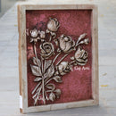 White Marble Flower Wall Panel | 30 Inch