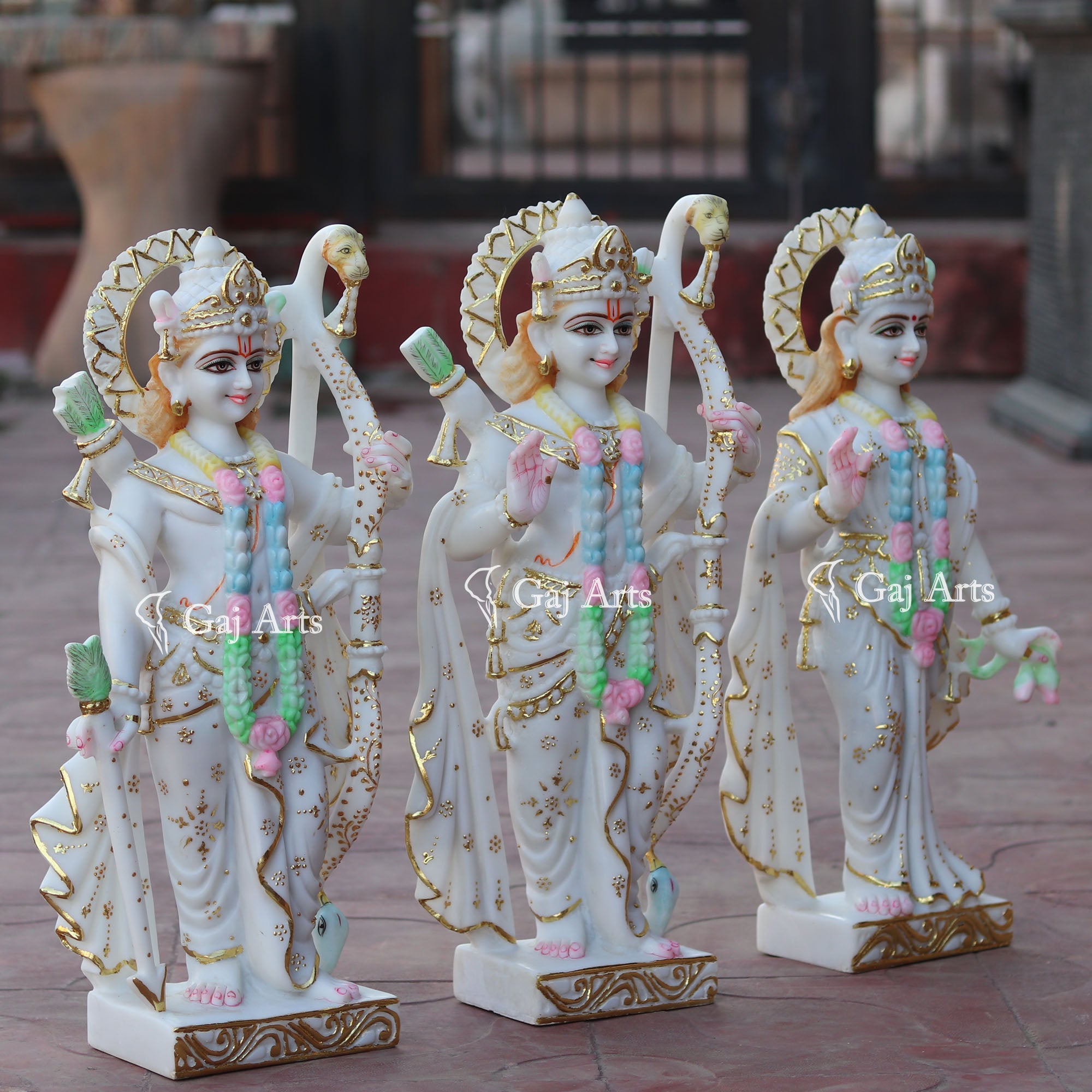 Makrana Marble Powder Ram Jodi Idol | 24 Inch
