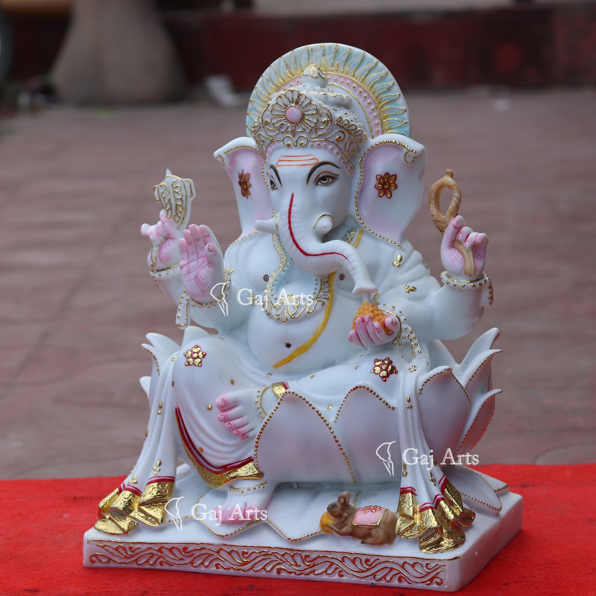Makrana Marble Powder Ganesh Idol | 18 Inch