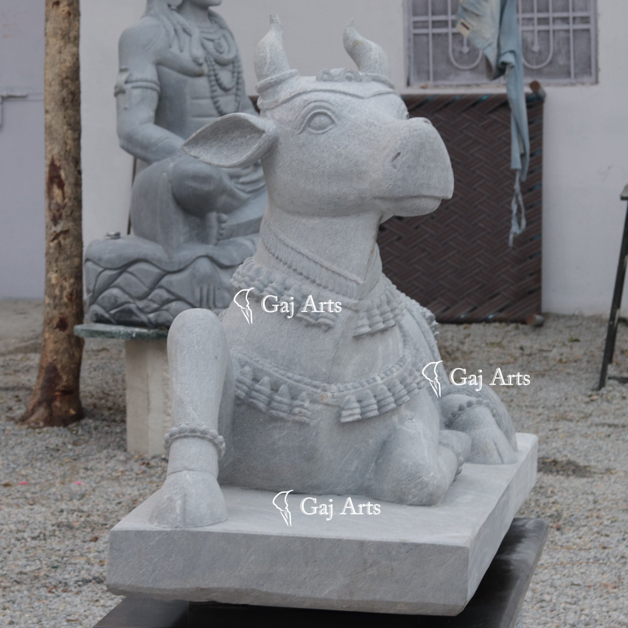 Black Marble Nandi Idol | 60 Inch