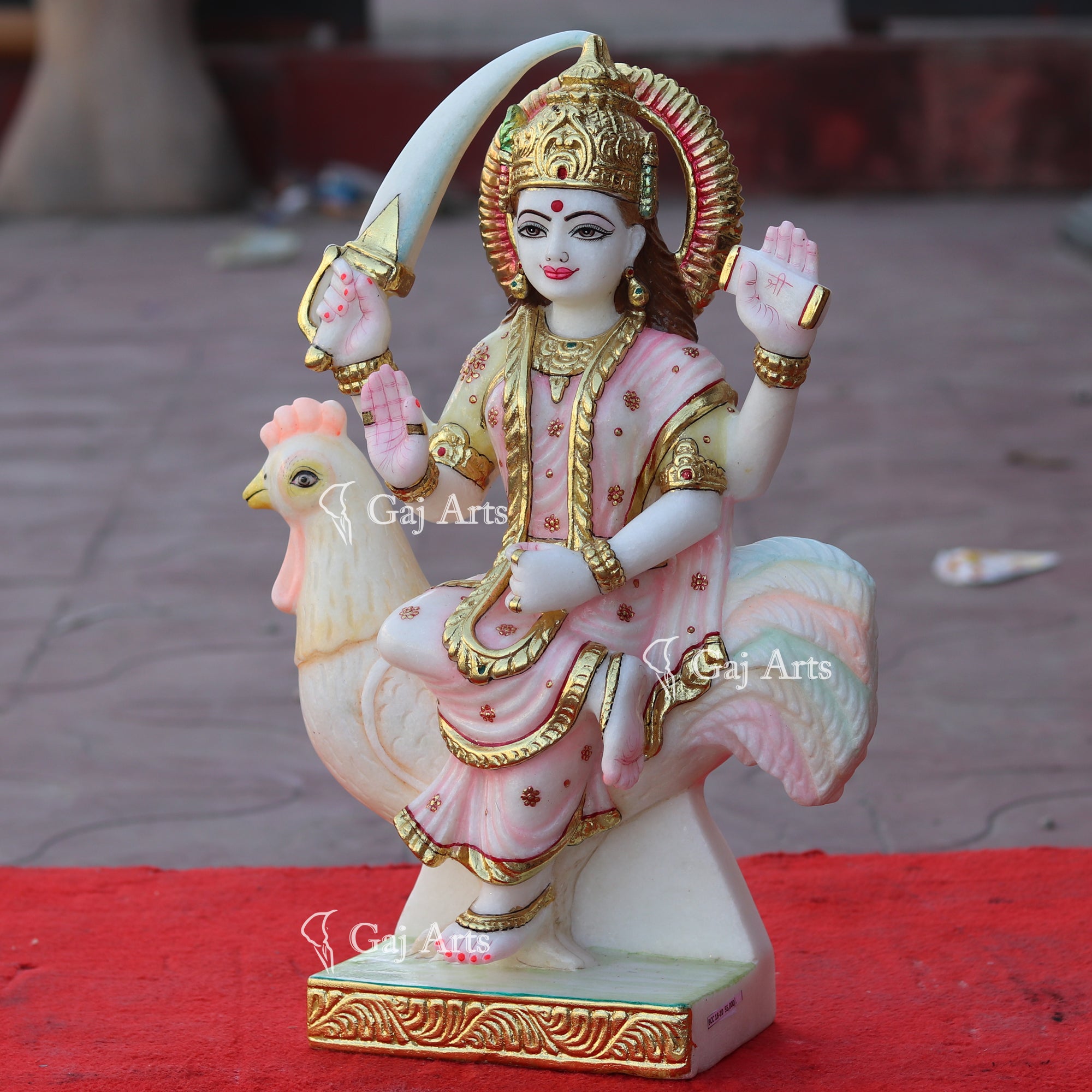 Marble Bahu Charni Mata Idol | 18 Inch