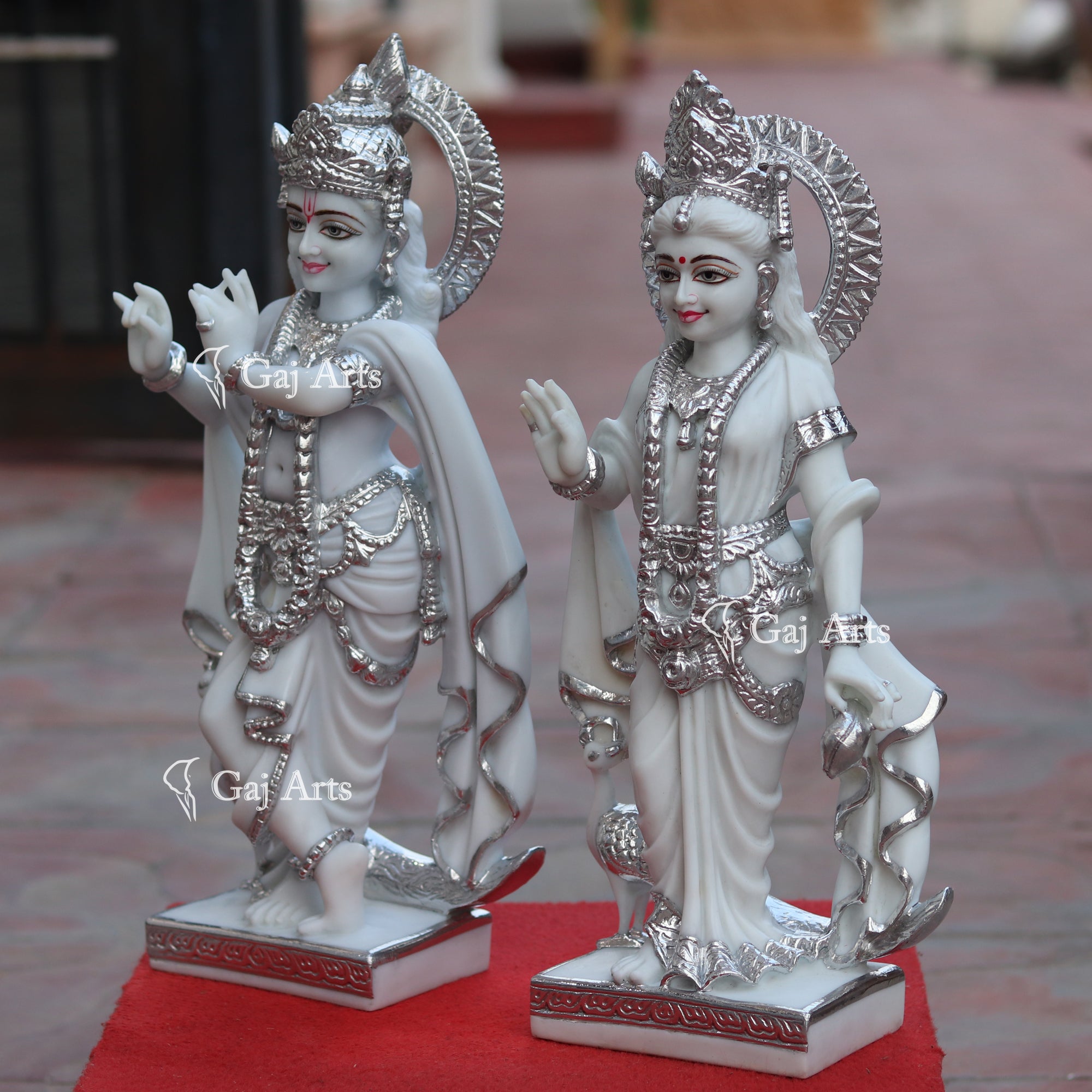 Makrana Marble Powder Radha Krishna Murti | 18 Inch