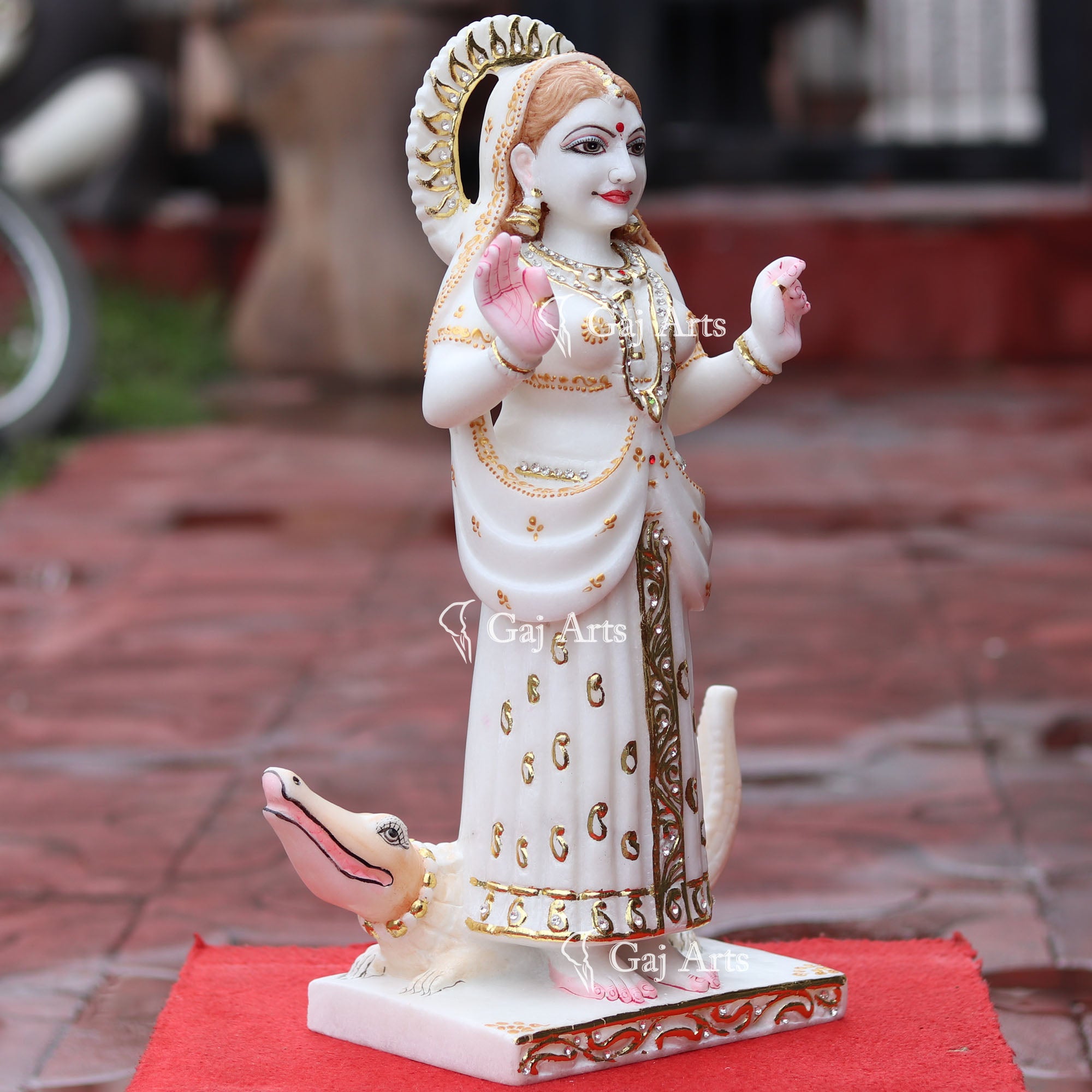 White Marble Khodiyar Maa Idol | 18 Inch