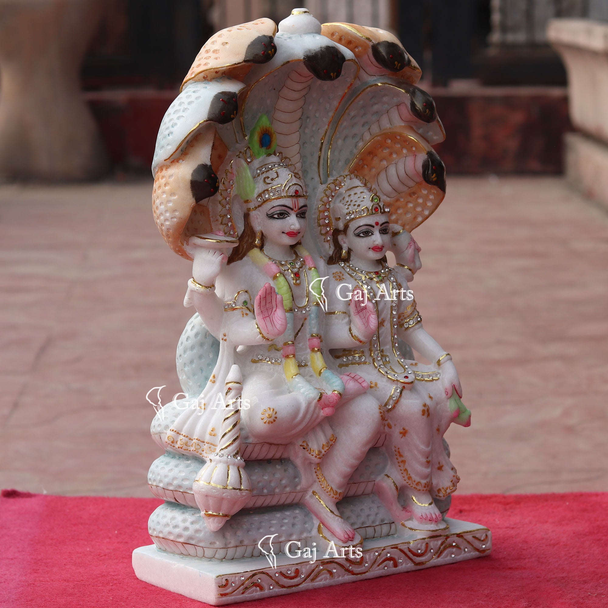Marble Lakshmi Narayan Idol | 18 Inch