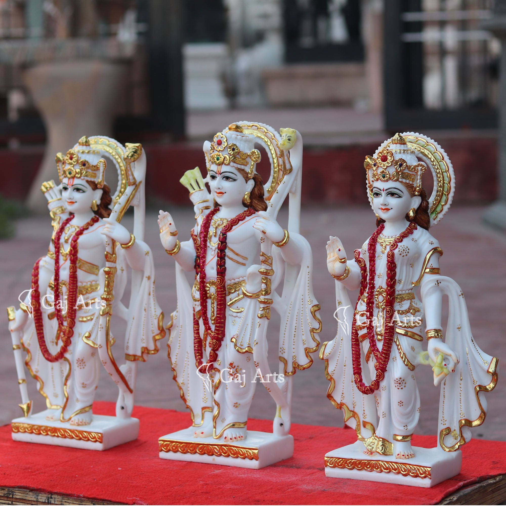 Makrana Marble Powder Ram Jodi Idol | 18 Inch