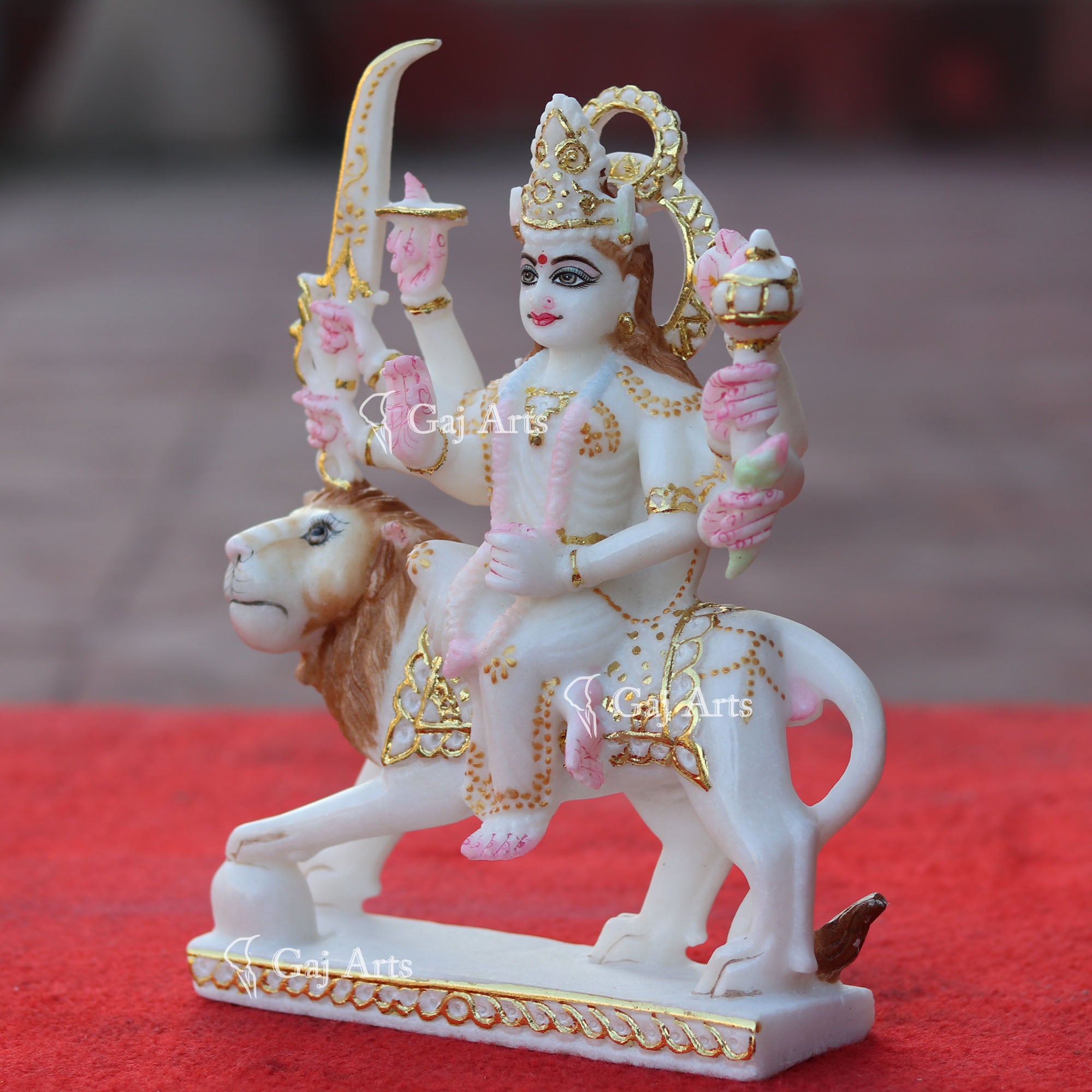 Marble Durga Maa Idol | 9 Inch