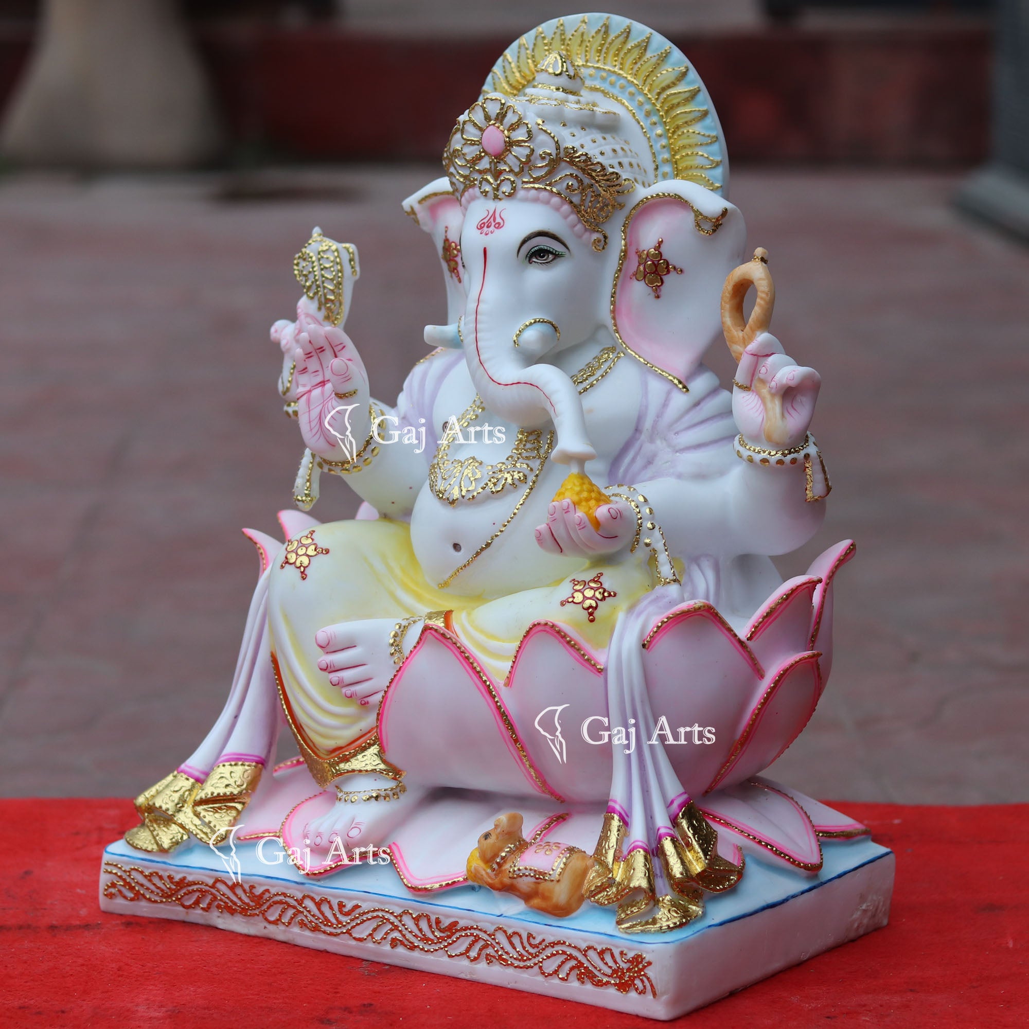 Makrana Marble Powder Ganesh Idol | 18 Inch