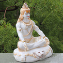 White Marble Ethiopia Shiva Statue | 18 Inch