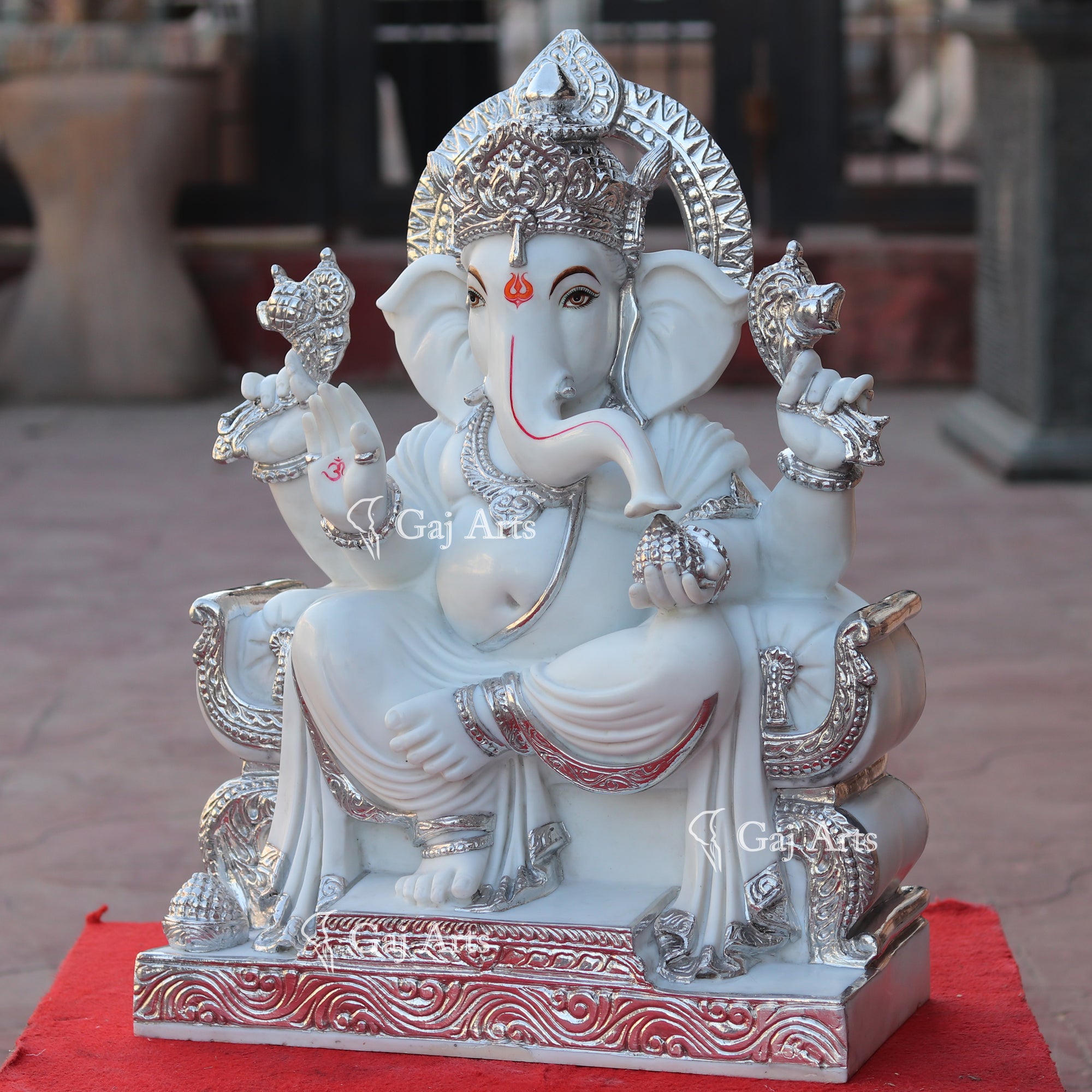 Makrana Marble Powder Ganesh Idol | 24 Inch