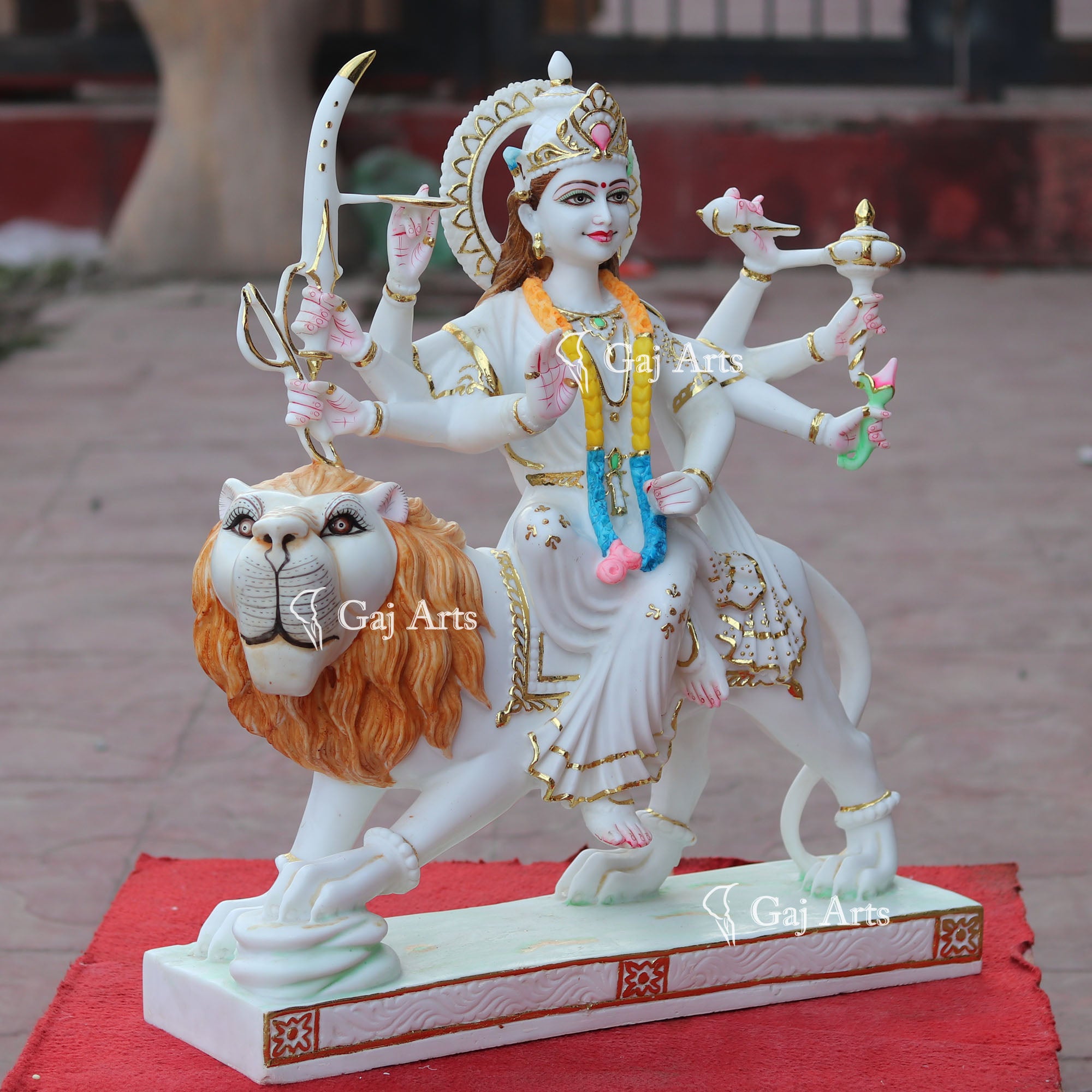 Marble Durga Mata Idol | 24 Inch