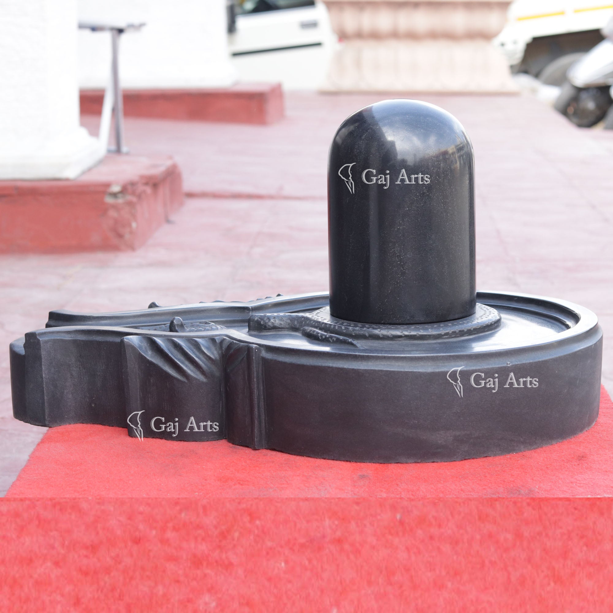 Black Marble Shivling | 24 Inch
