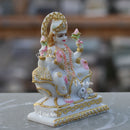 White Marble Lakshmi Mata Statue | 7 Inch