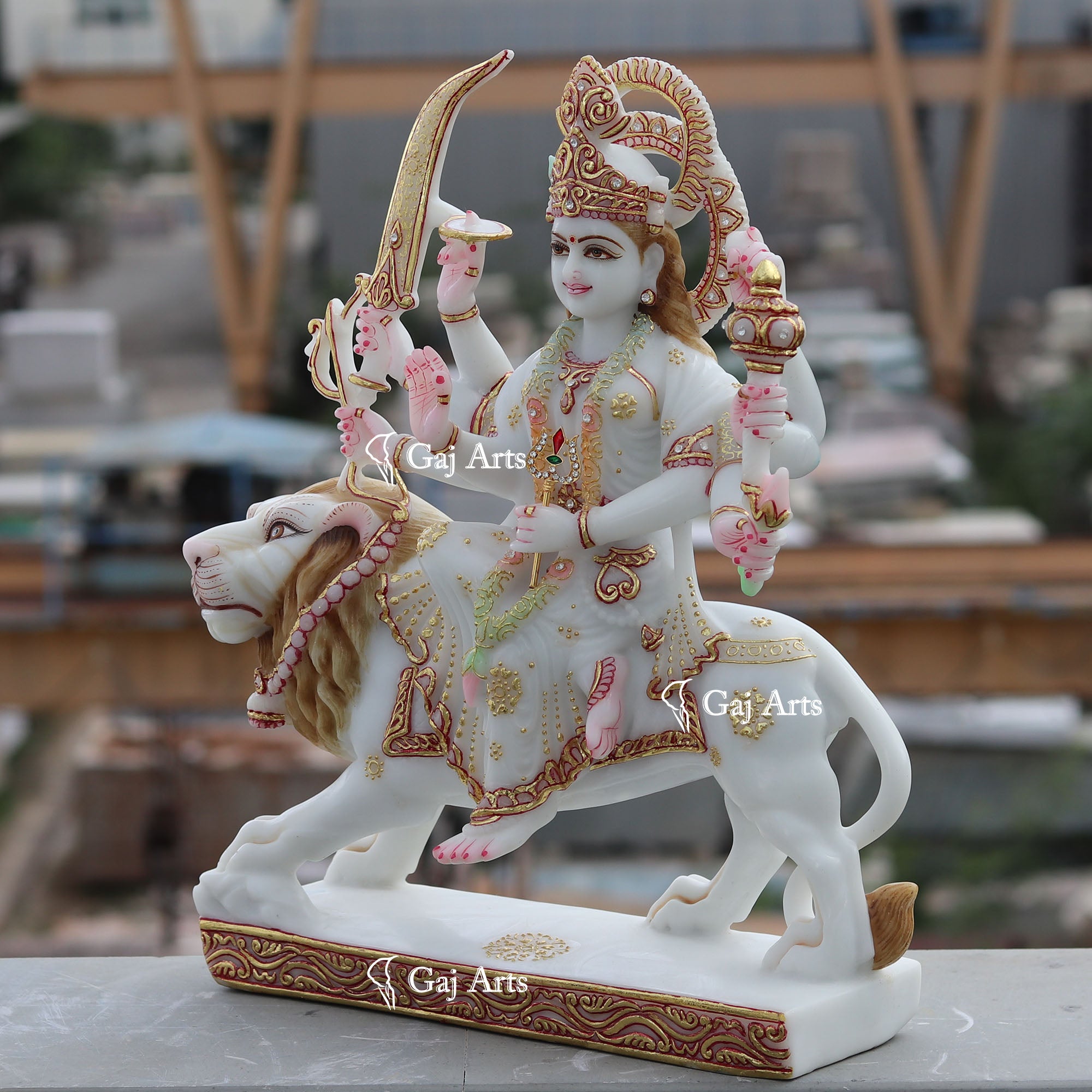Marble Durga Maa Idol | 18 Inch