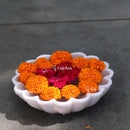 Marble Flower Bowl 9"