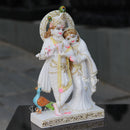Super White Ethiopia Marble Krishna Idol | 15 Inch