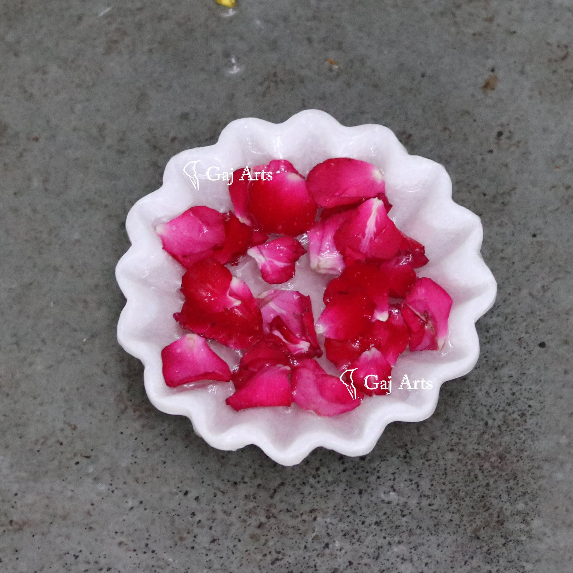 White Marble Flower Bowl | 5 Inch