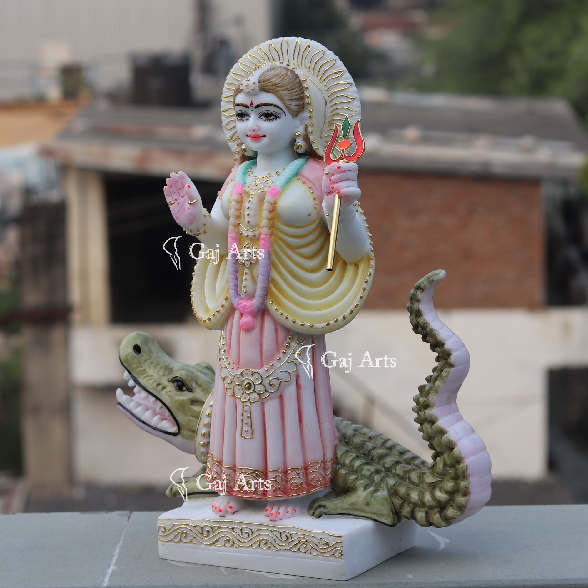 Marble Ethiopia Khodiyar Maa Idol | 18 Inch