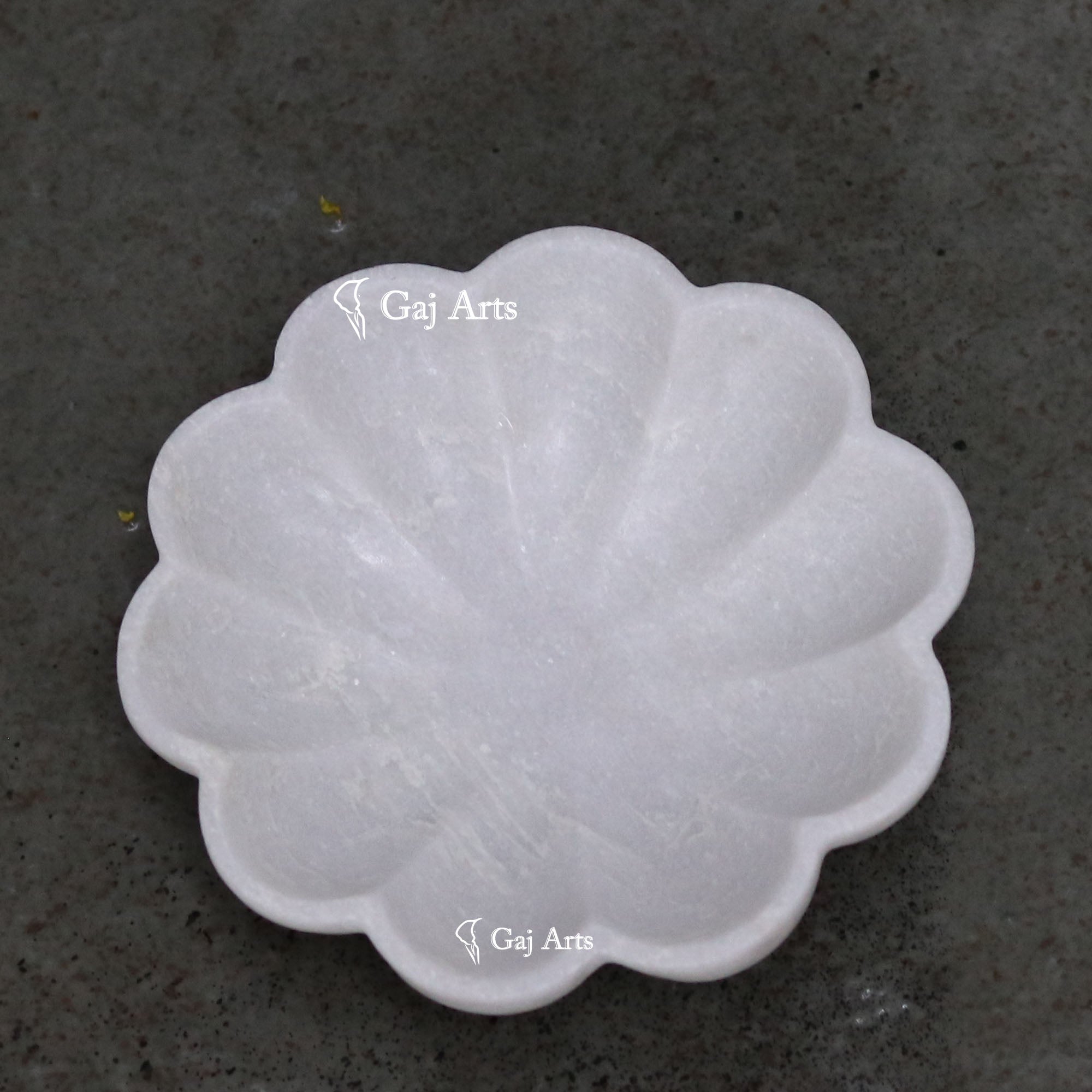 White Marble Petite Flower Bowl | 6 Inch