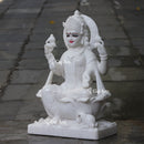 White Marble Lakshmi Mata Murti | 27 Inch