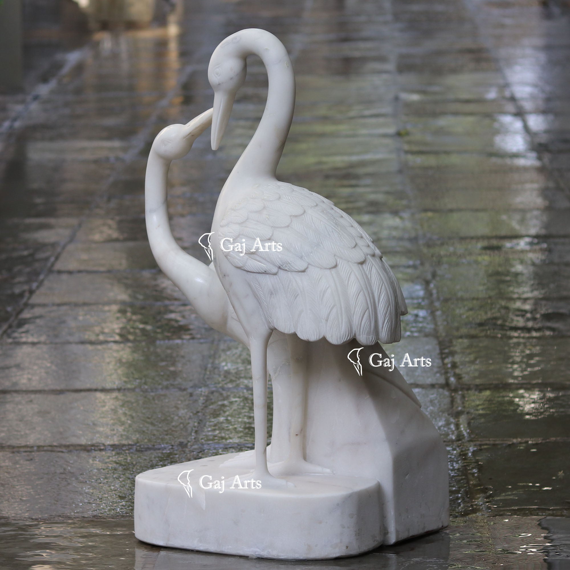 White Marble Swan| 36 Inch