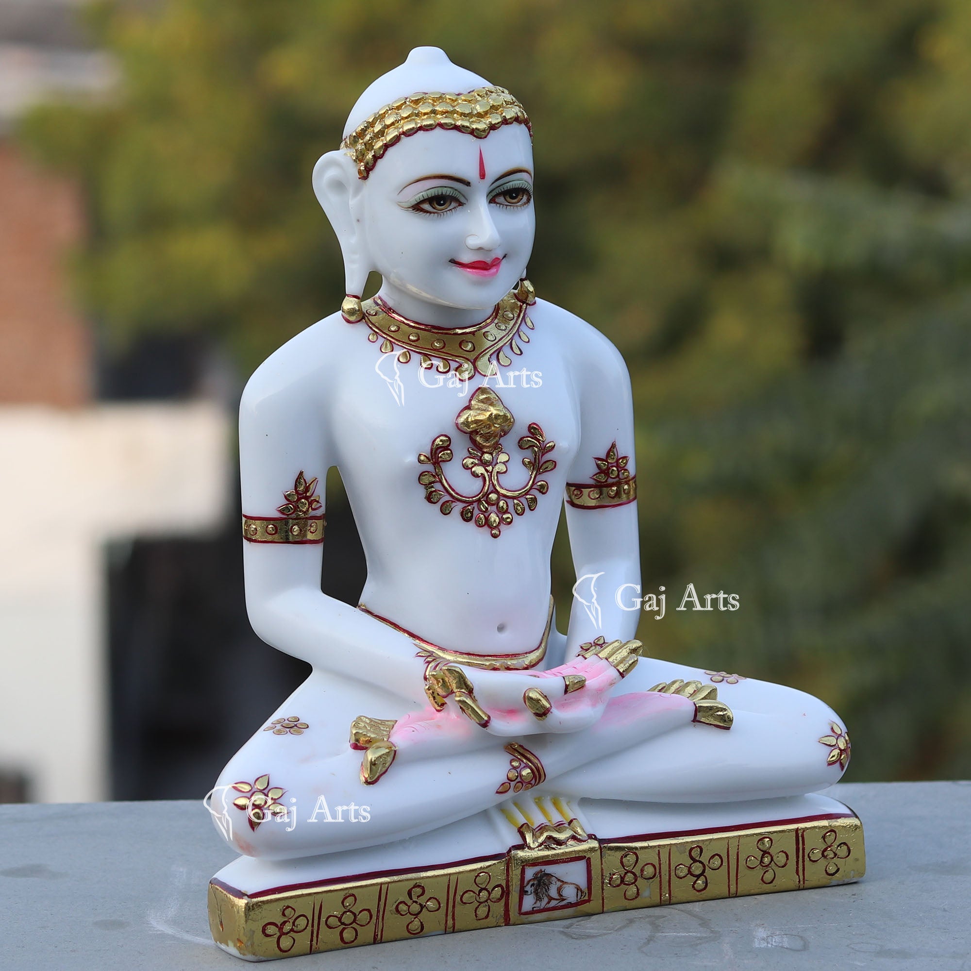 Marble Ethiopia Jain Idol | 11 Inch