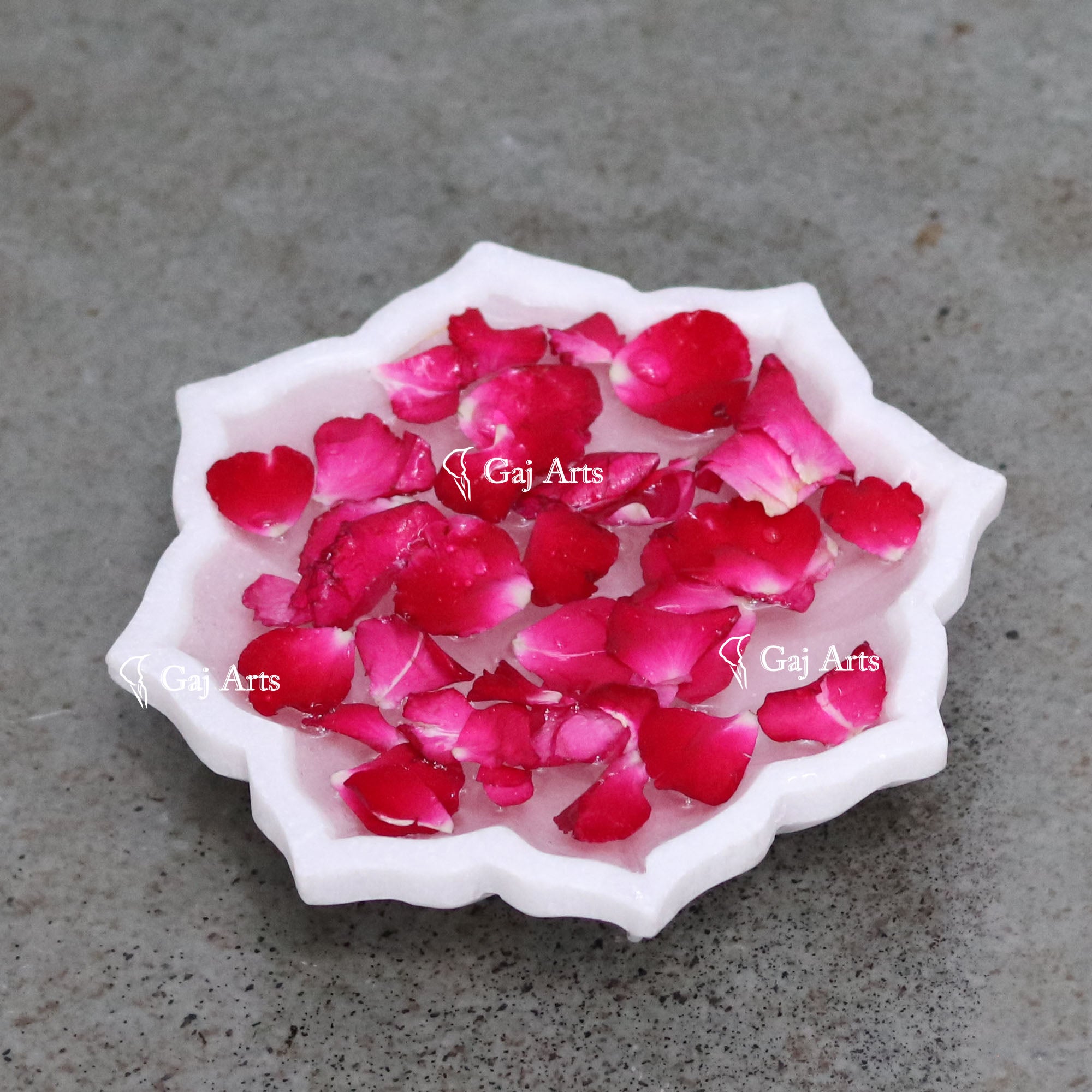 White Marble Flower Bowl | 6 Inch