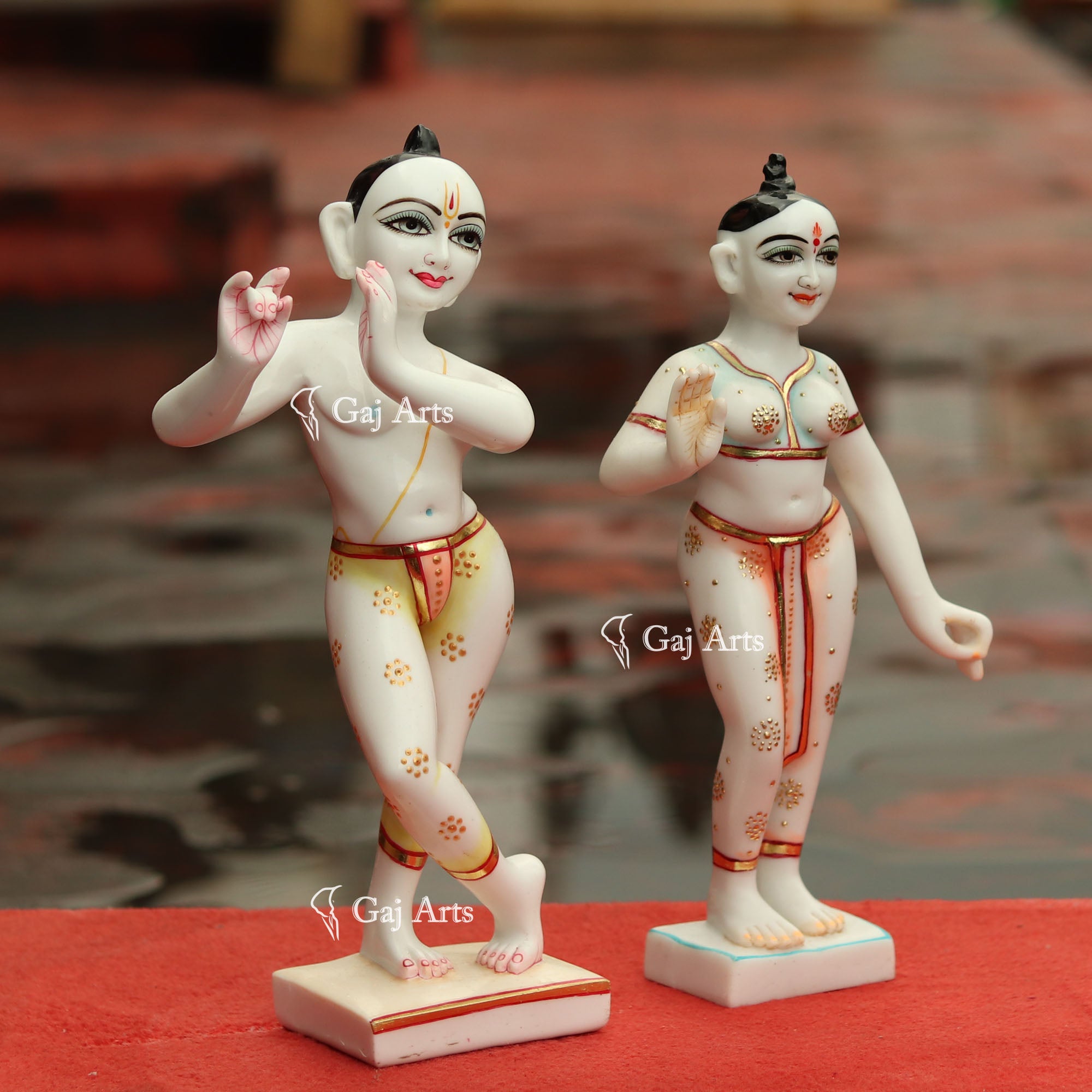 Marble ISKCON Radha Krishna Idol | 15 Inch