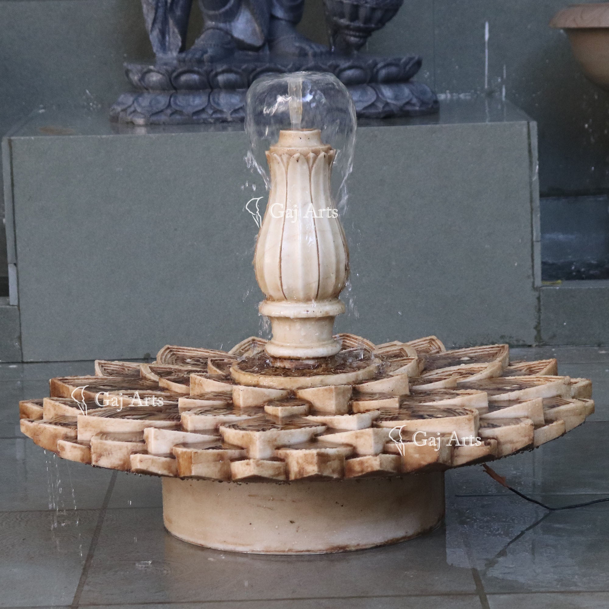 White Marble Fountain | 36 Inch