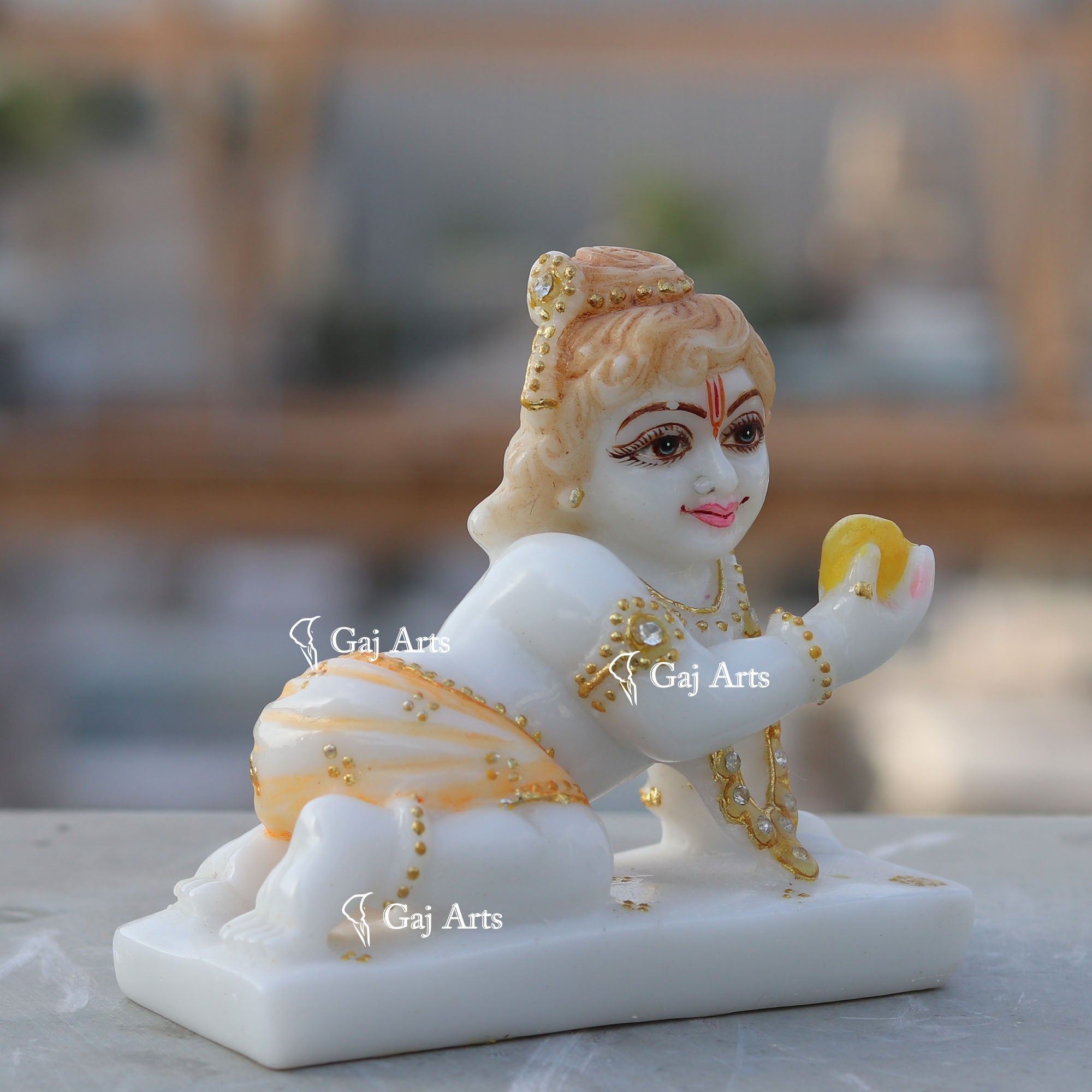 White Marble Bal Gopal Idol | 5 Inch