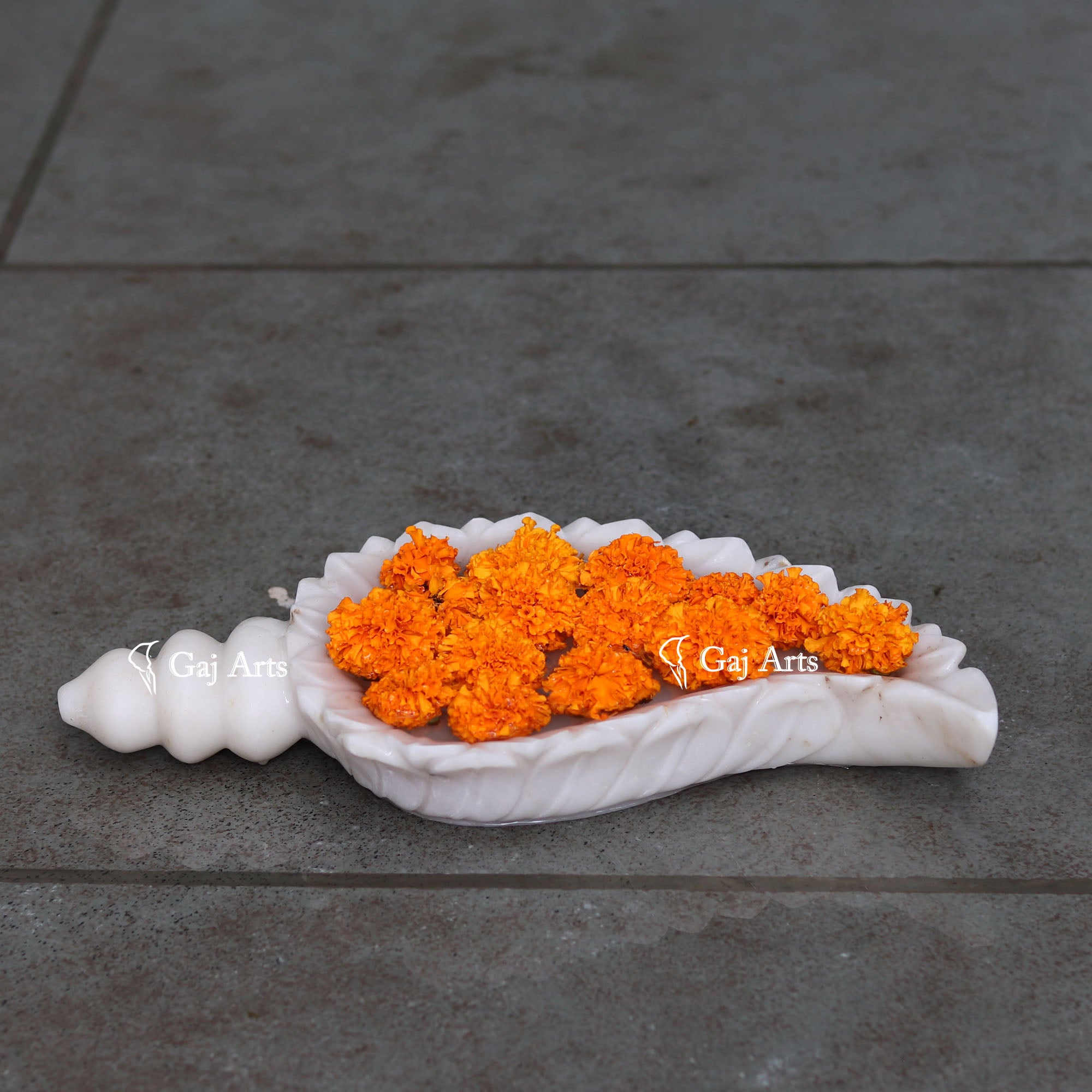 White Marble Signature Floral Bowl | 12 Inch