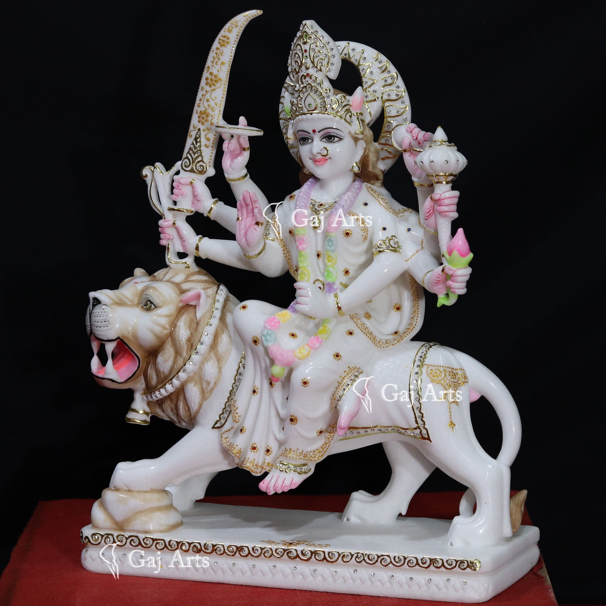 Marble Durga Mata Idol | 24 Inch