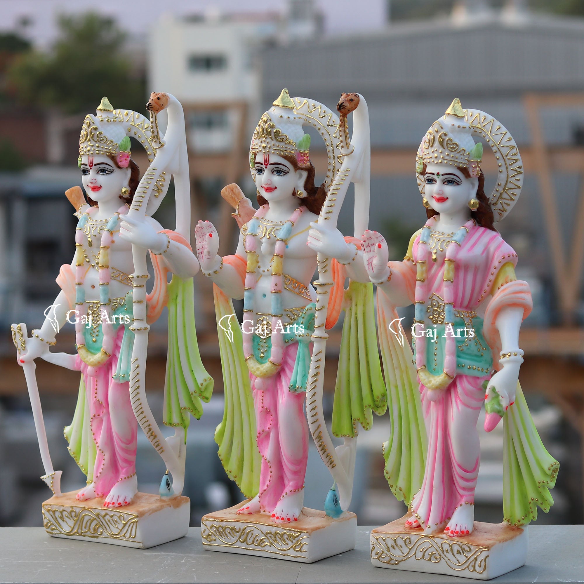 Ethiopia Marble Ram Jodi Idol | 18 Inch