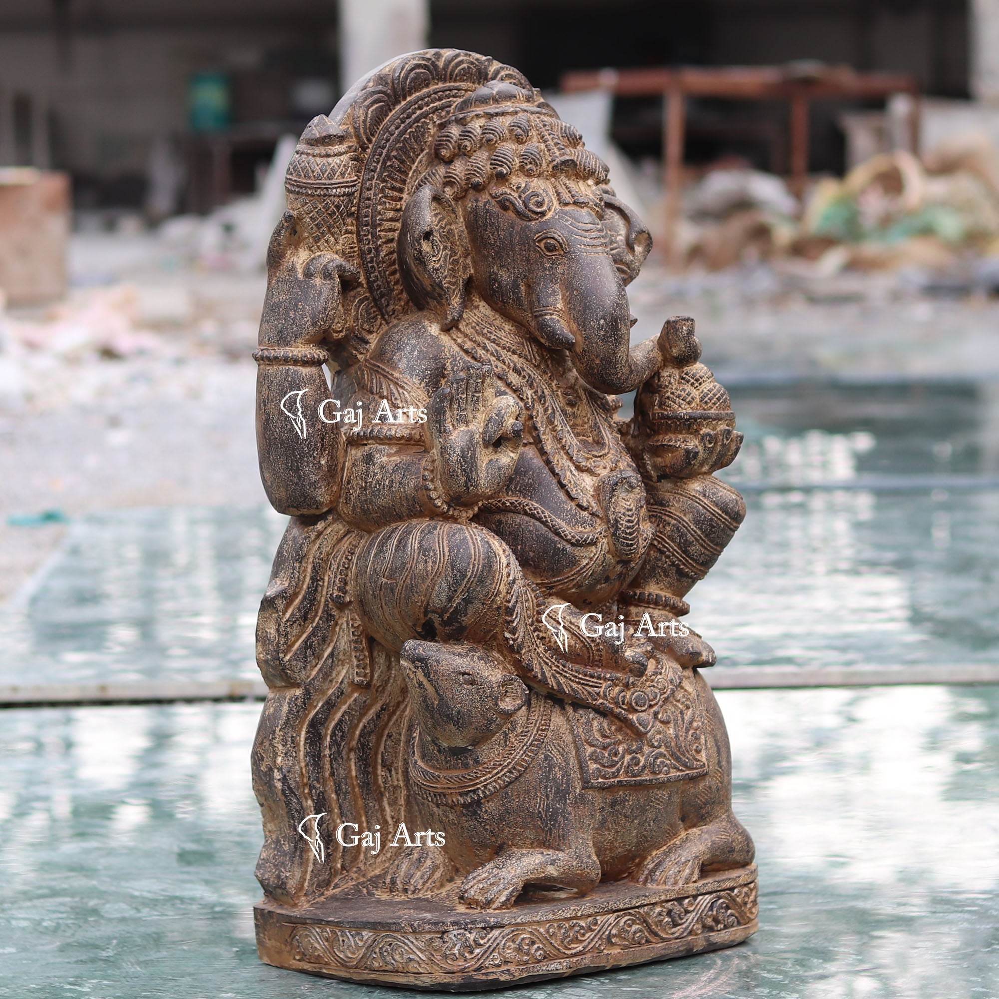 Sandstone Ganesh Statue | 30 Inch