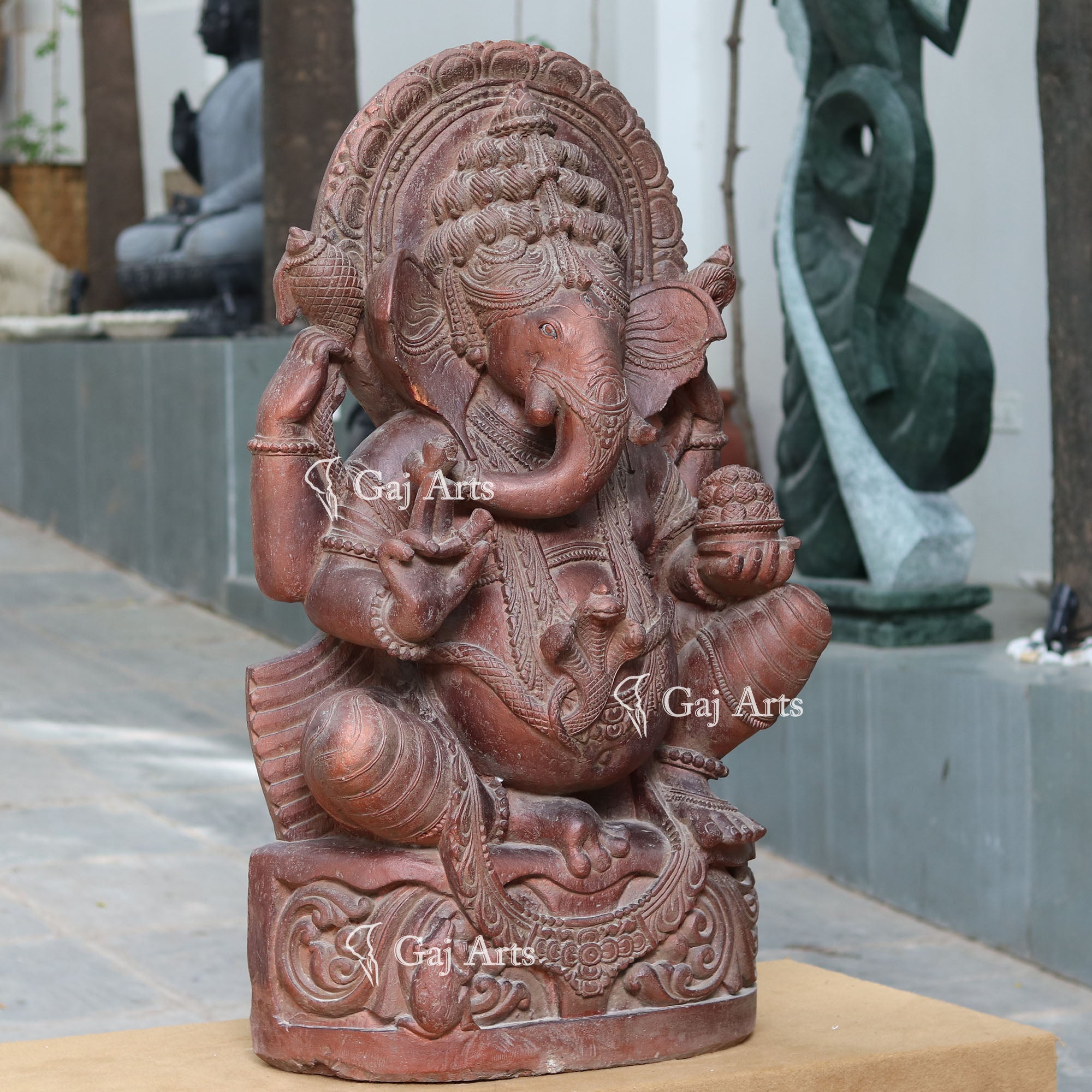 Sandstone Ganesh Statue | 48 Inch