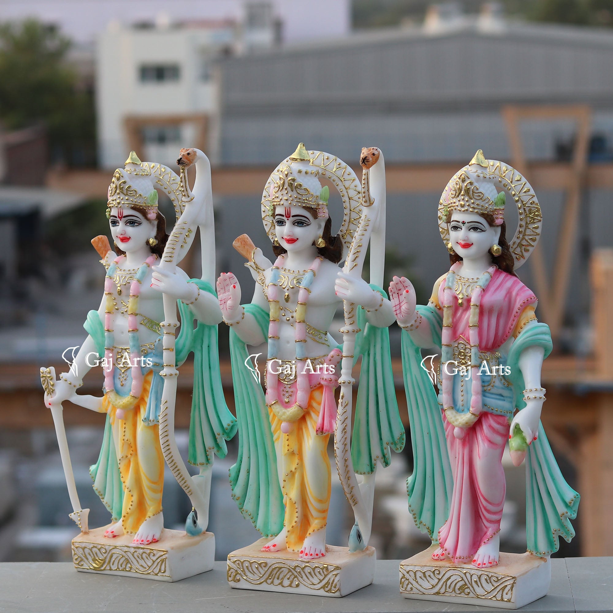 Ethiopia Marble Ram Jodi Idol | 18 Inch