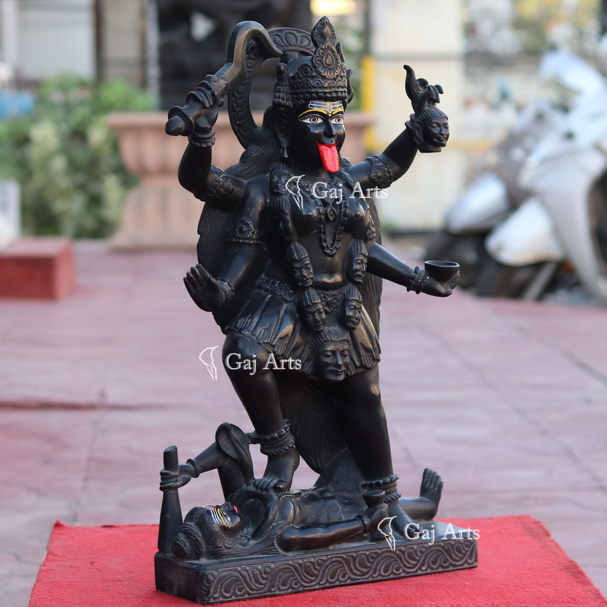Black Marble Kali Mata Idol | 24 Inch