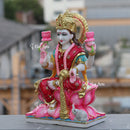 White Marble Lakshmi Maa Statue | 15 Inch