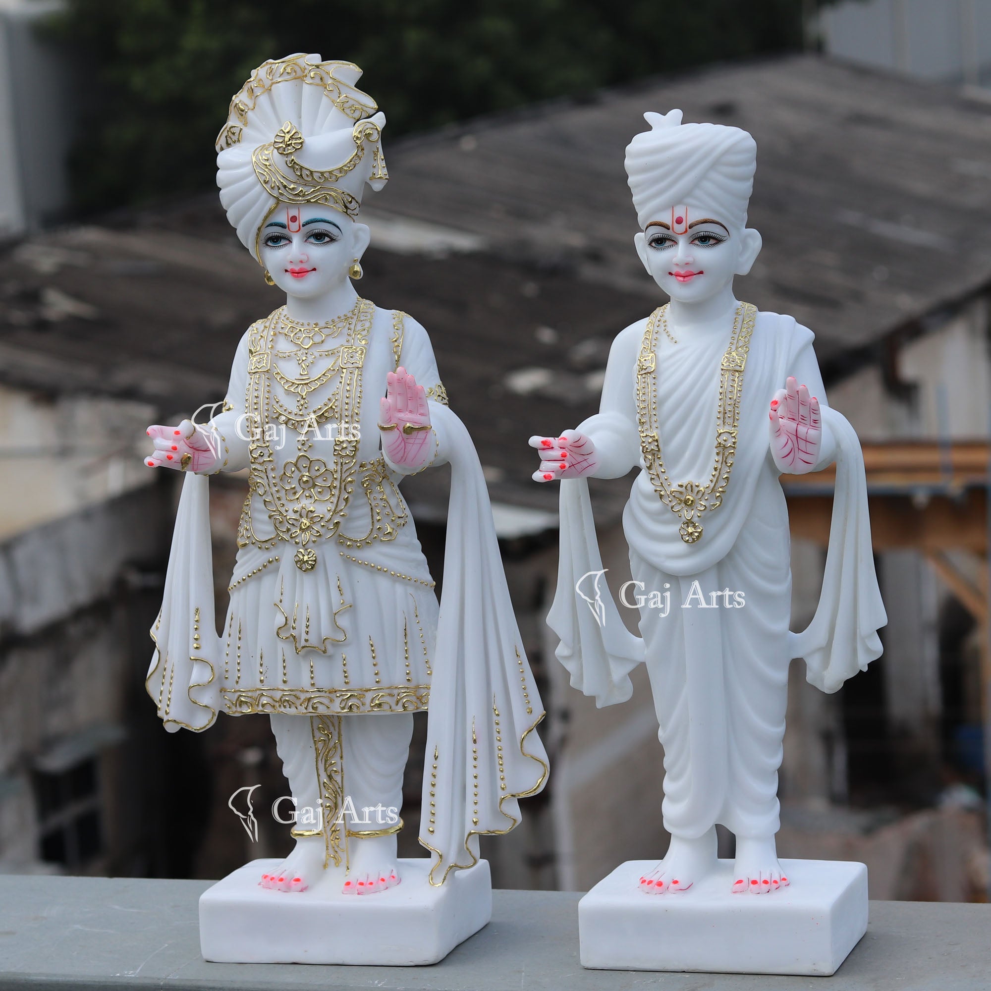 White Marble Swami Narayan Idol | 24 Inch