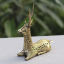 Dhokra Art Sitting Deer  4"