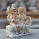 White Marble Shiv Parivar Idol | 7 Inch