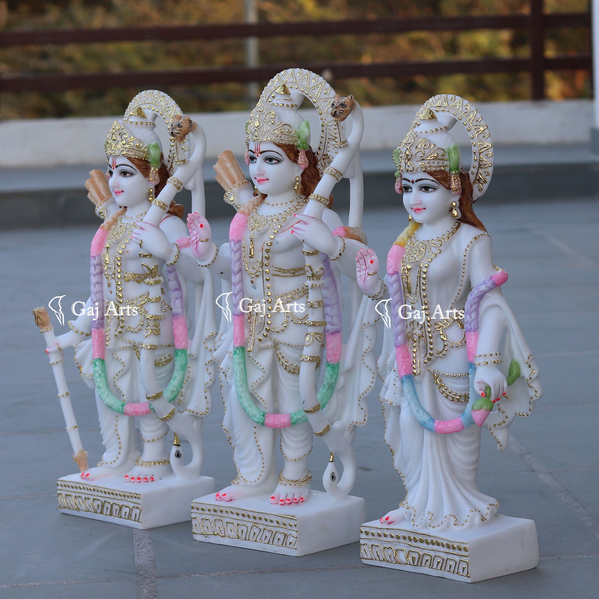 White Marble Ram Jodi Idol | 24 Inch
