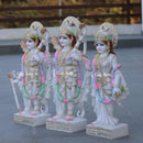 White Marble Ram Jodi Idol | 24 Inch