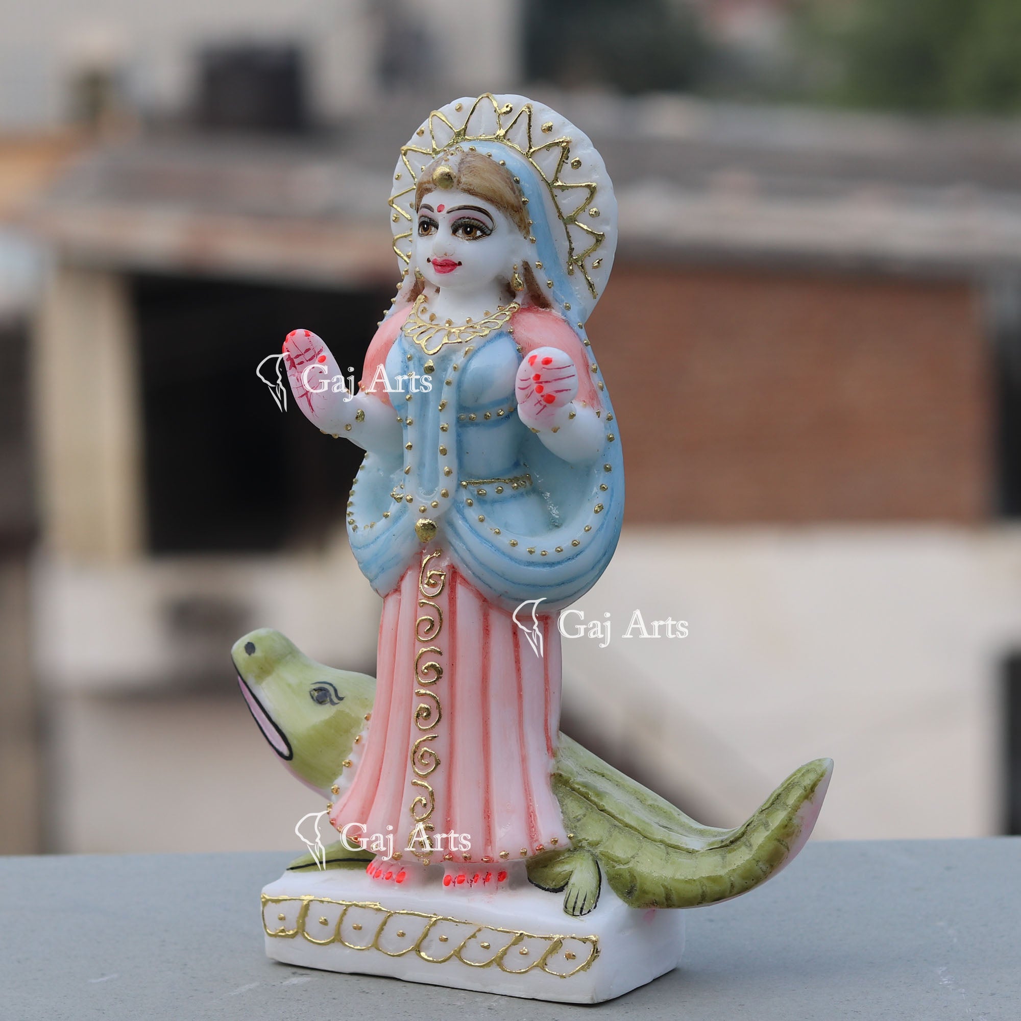 Marble Ethiopia Khodiyar Maa Idol | 9 Inch